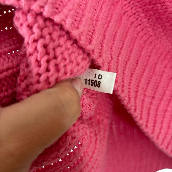 Express Vintage 90s Y2K Bubblegum Barbie Short Sleeve Knit Sweater Size L fits M - Picture 6 of 6